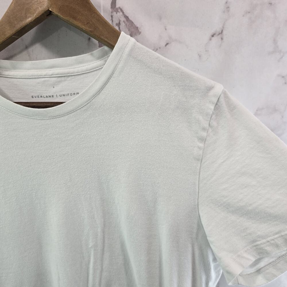 Everlane T Shirt Mens XXL 2X White Short Sleeve Crew Organic Cotton Lightweight - Picture 10 of 10